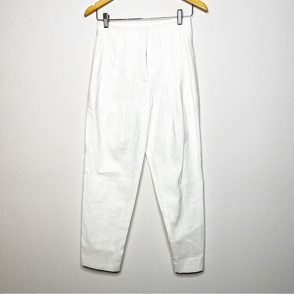 ALC Pleated Trouser Pants Linen Blend White Western Sz 2 - Picture 4 of 13